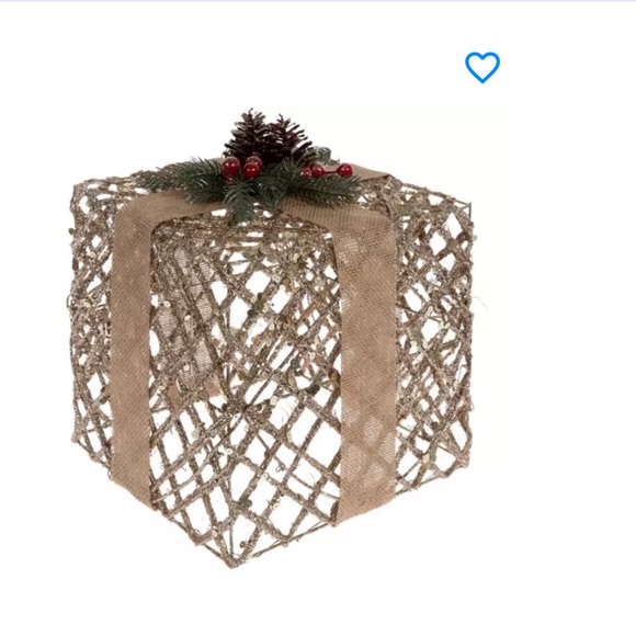 New Hobby Lobby Set of 3 Glitter & Pine Metal Holiday Gift Boxes Decor - Picture 8 of 14